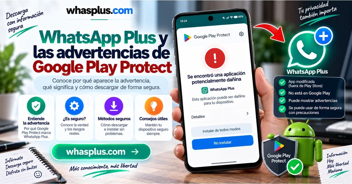 WhatsApp Plus and Google Play Protect Warnings