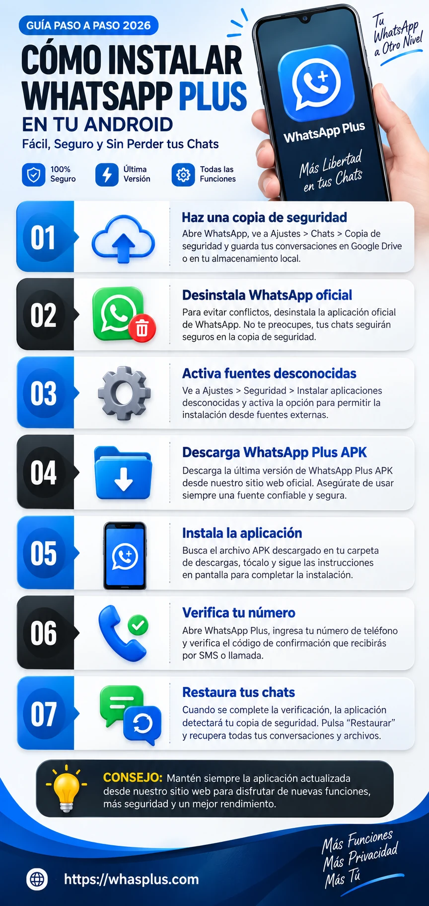 Cómo instalar WhatsApp Plus en Android paso a paso